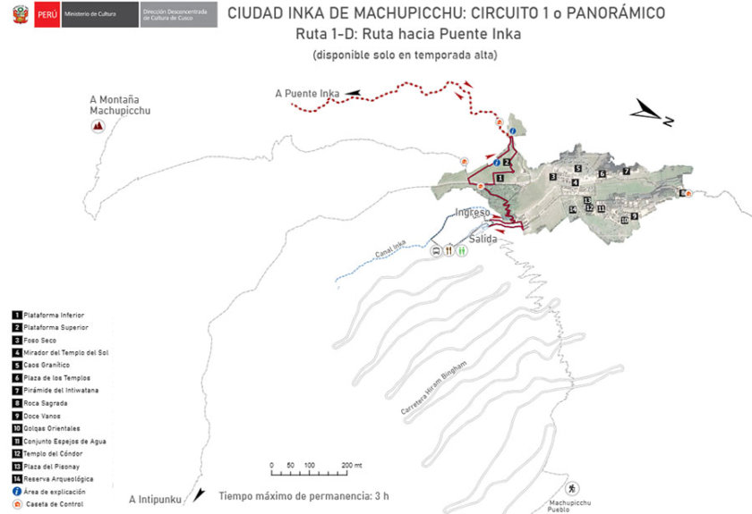 Circuito 1 Machu Picchu Ruta Puente Inka